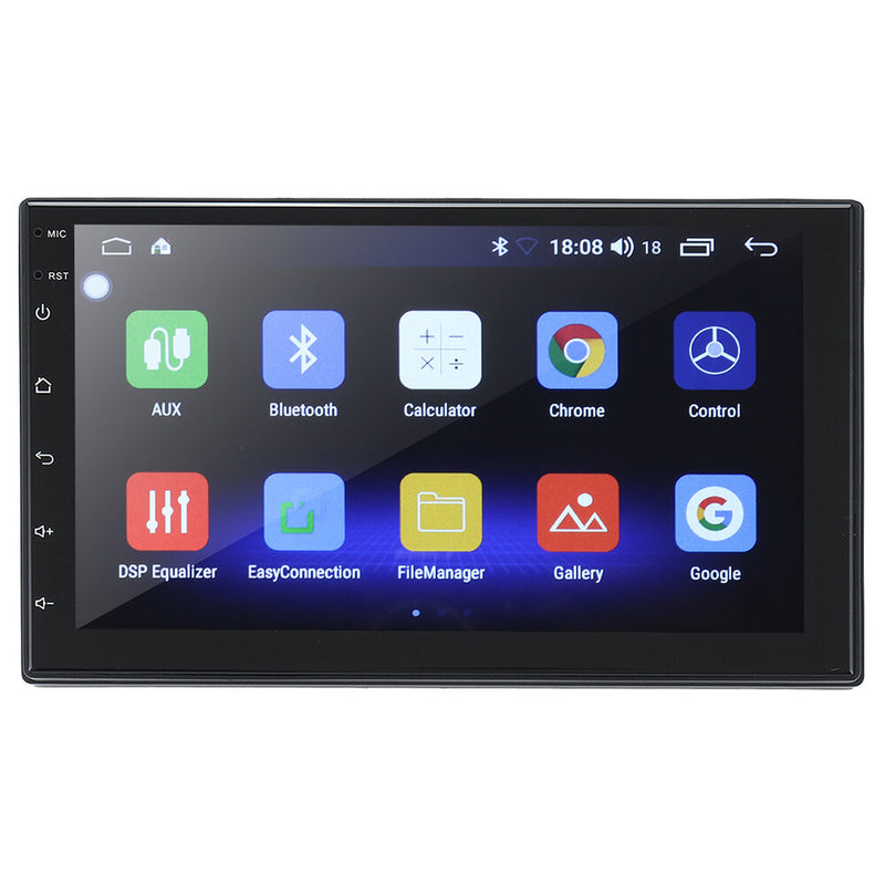 7 Inch 2 Din for Android 8.0 Car Stereo Radio MP5 Player 2.5D Screen GPS WIFI bluetooth FM with Rear Camera