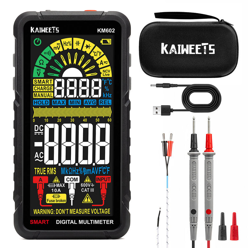 KAIWEETS KM602 Smart Multimeter Digital Intelligent True RMS 6000 Counts Mini Portable AC/DC Test Tool