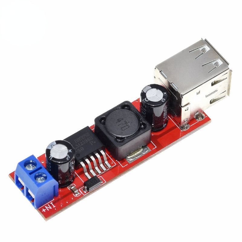 DC 6V-40V To 5V 3A Double USB Charge DC-DC Step-down Converter Module for Vehicle Charger LM2596 Dual USB