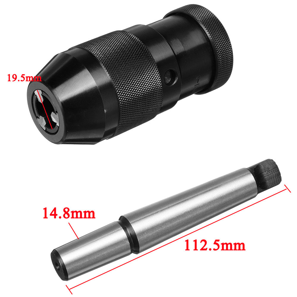 1-16mm B16 Self Tighten Keyless Drill Chuck With MT2-B16 Arbor For Lathe Drill