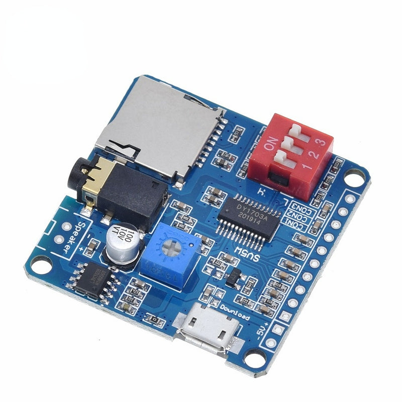 Grea Tit for Arduino 5W Voice Playback Amplifier Module MP3 Music Player SD/TF Card Integrated UART I/O Trigger Class D