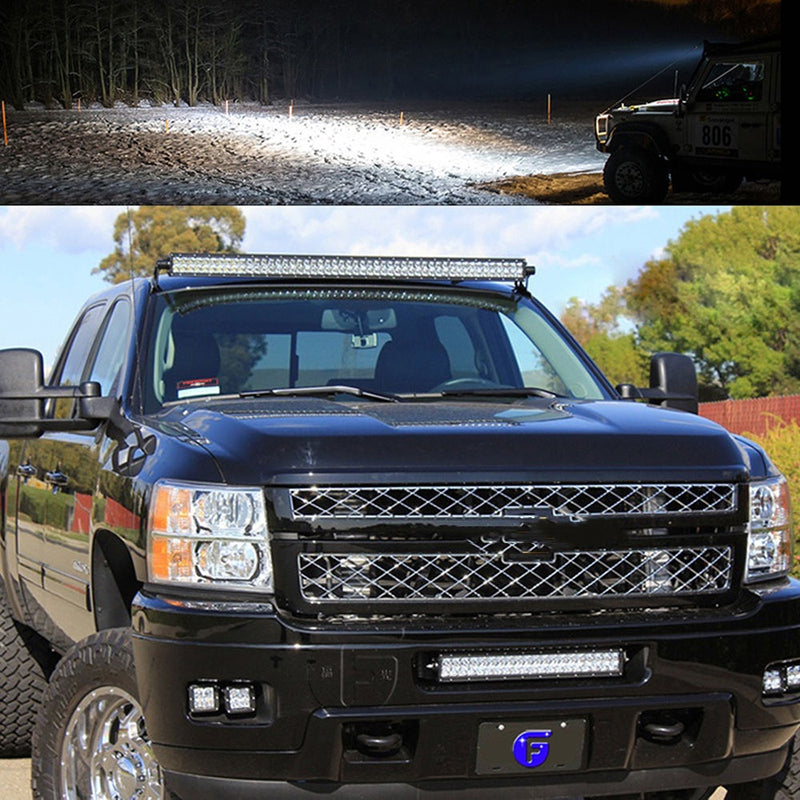 LED Light Bar 20 Inch 126W LED Work Light Spot Flood Combo Led Bar Off Road Lights Driving Lights Led Fog Light for Jeep Boat 4WD Off-road SUV UTV ATV Car 12V 24V 6500K