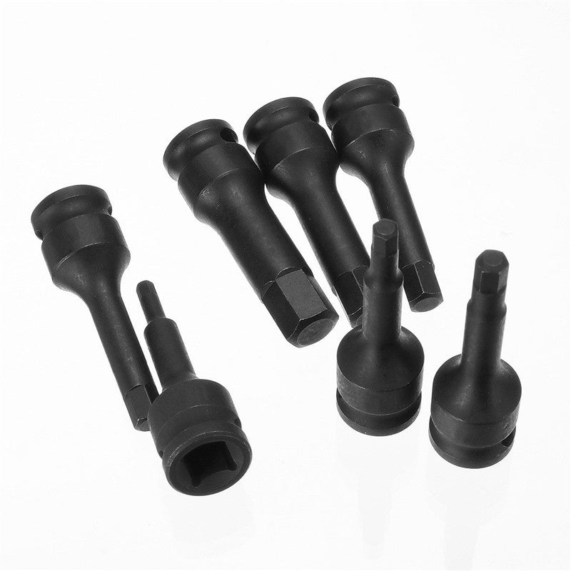 7Pcs 3/8 Metric Hex Socket Sleeve Nozzles Nut Driver Impact Socket Bit Set Automotive Shop Wood Work Tools