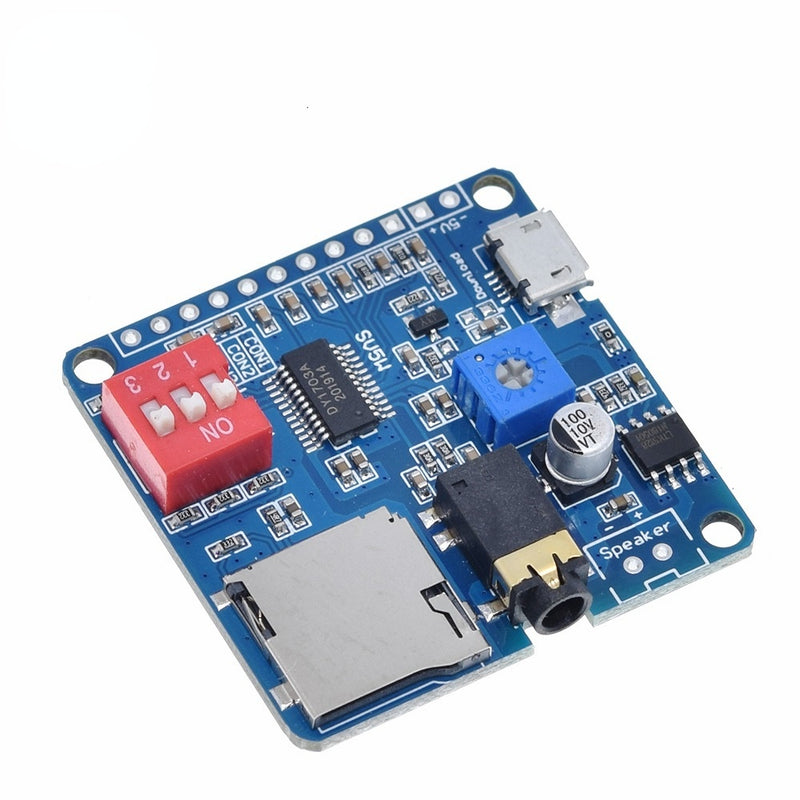 Grea Tit for Arduino 5W Voice Playback Amplifier Module MP3 Music Player SD/TF Card Integrated UART I/O Trigger Class D