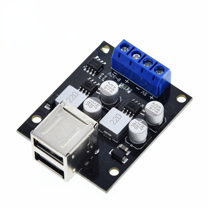 DC-DC 2 Channel Dual USB 2X3A  9V-32V 12V 24V To 5V Buck Converter Charging Step Down Module Support DCP Fast Quick Charger