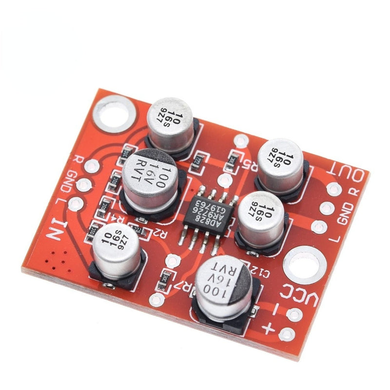 DC 5V-15V 12V AD828 Stereo Preamp Power Amplifier Board Preamplifier Module