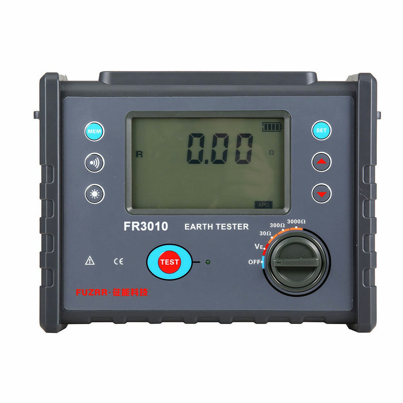 FR3010 Digital Ground Resistance Tester Three-wire Ground Resistance Tester Voltage To Ground / Low Resistance Measurement