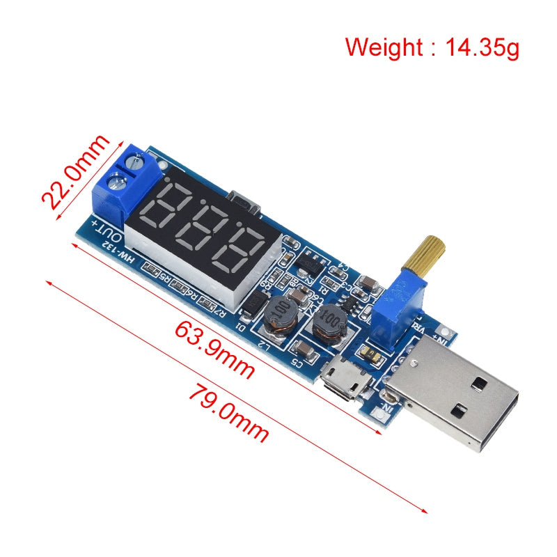 DC-DC 5V To 3.5V / 12V USB Step UP / Down Power Supply Module Adjustable Boost Buck Converter Out DC 1.2V-24V