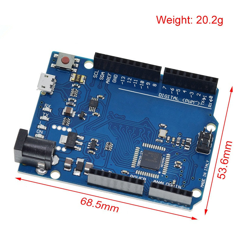 Leonardo R3 Microcontroller Atmega32u4 Development Board with USB Cable Compatible for Arduino DIY Starter Kit