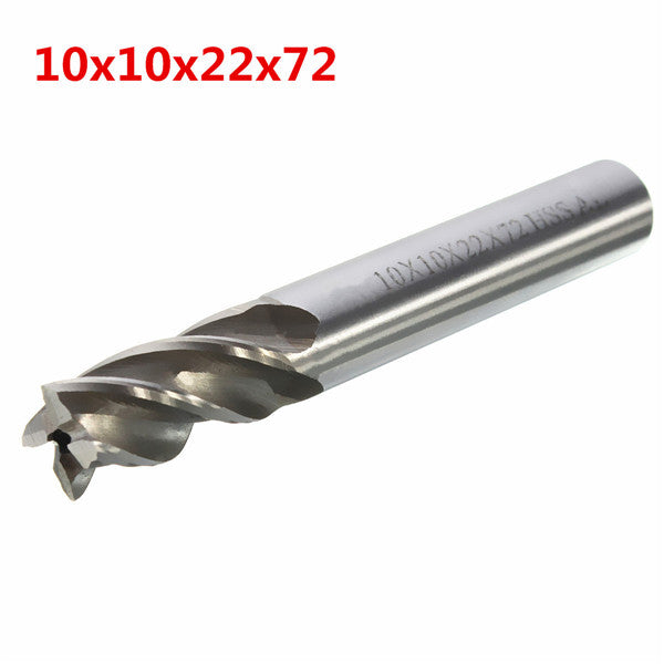 Drillpro DB-M2 5pcs 4/6/8/10/12mm 4 Flute End Mill Cutter HSS Straight Shank Drill Bits