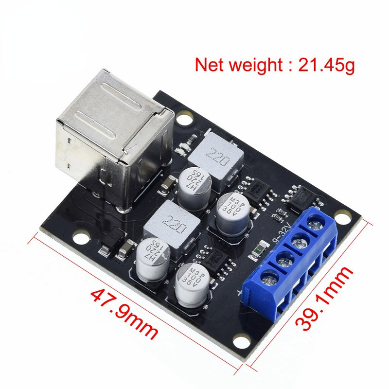 DC-DC 2 Channel Dual USB 2X3A  9V-32V 12V 24V To 5V Buck Converter Charging Step Down Module Support DCP Fast Quick Charger