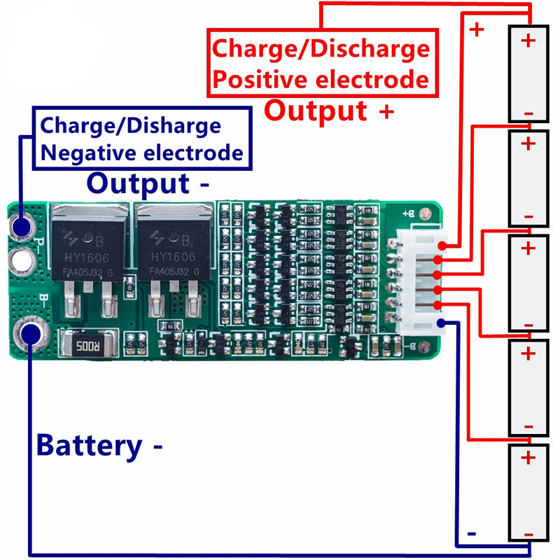 BAISHUN 5S 15A Li-ion Lithium Battery BMS 18650 Charger Protection Board 18V 21V Cell Protection Circuit