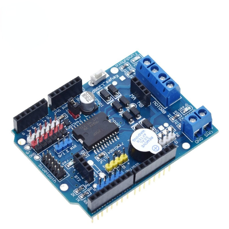 L298P PWM Speed Controller Dual High-Power H-bridge Driver Bluetooth Interface L298P Motor Shield Board for Arduino