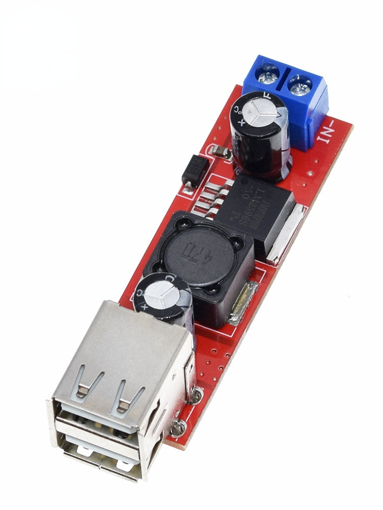 DC 6V-40V To 5V 3A Double USB Charge DC-DC Step-down Converter Module for Vehicle Charger LM2596 Dual USB