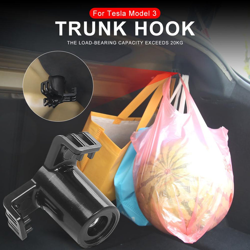 Car Trunk Hook For Tesla Model 3 Practical Durable Auto Bolt Cover Mounting Holder Accessories Load Bearing Exceeds 20 Kg