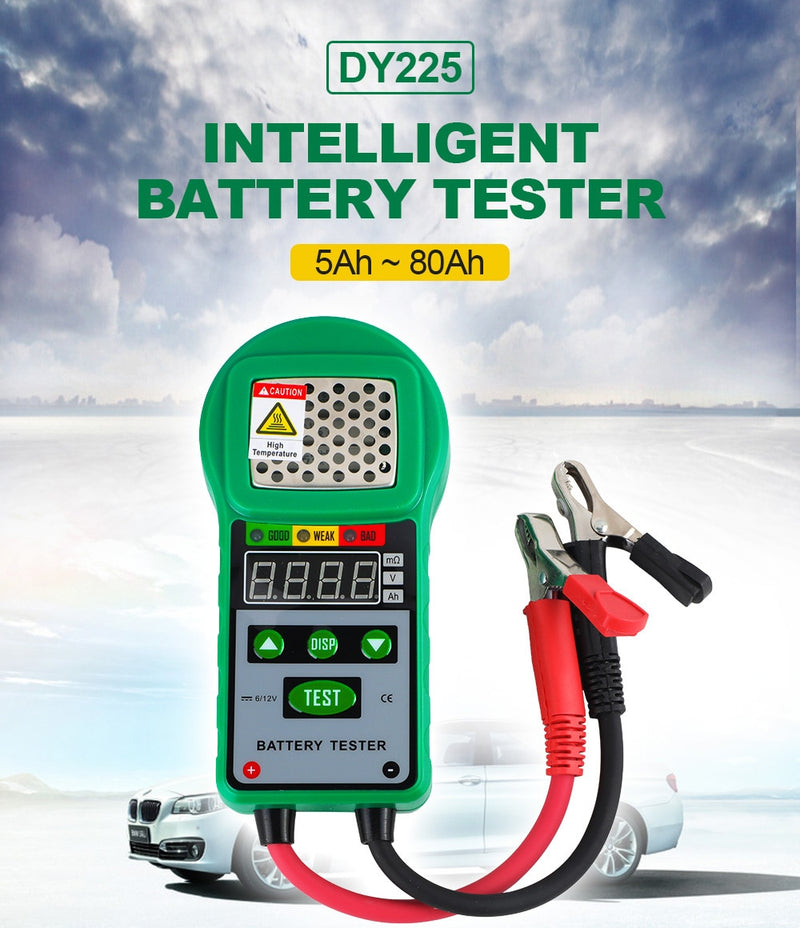 DUOYI DY225 Car Battery Tester Analyzer 6V 12V DC  Automotive Resistance Test Auto for Electric Battery Energy Storage Marine