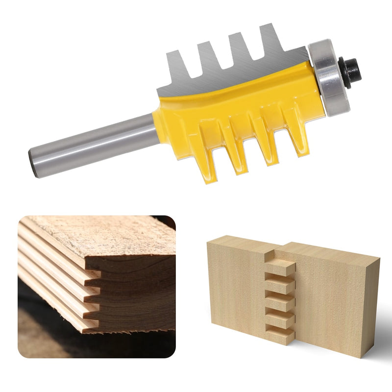 8mm,6mm,1/4 inc Shank Rail Reversible Finger Joint Glue Router Bit Cone Tenon Woodwork Cutter Power Tools Wood Router Cutter